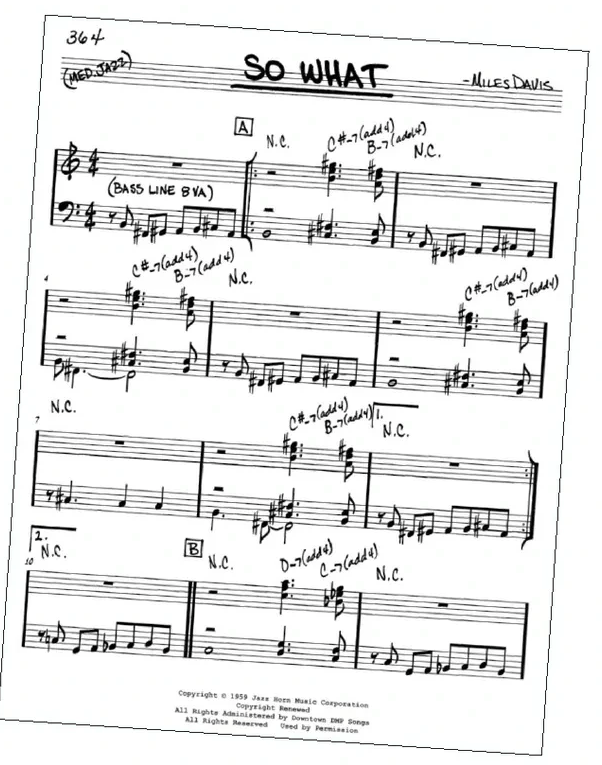 So What — Miles Davis score