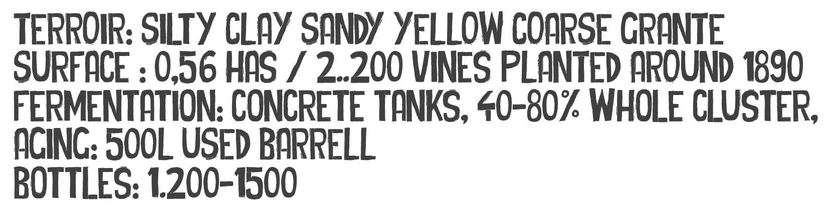 CHET — terroir, surface, fermentation, aging and bottles