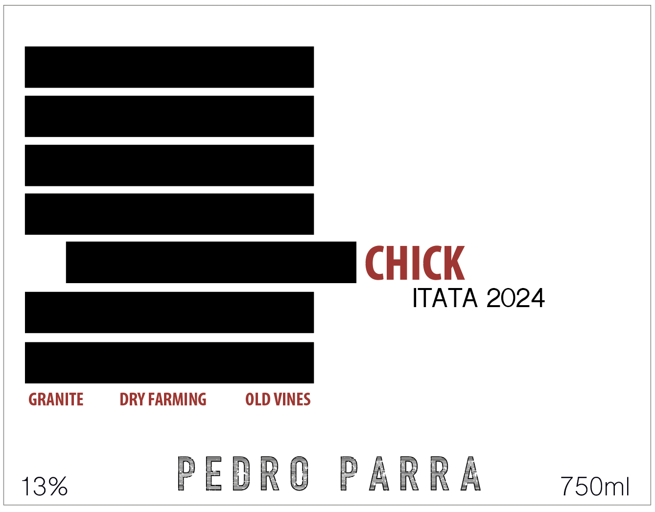CHICK label — Pedro Parra, Itata 2024