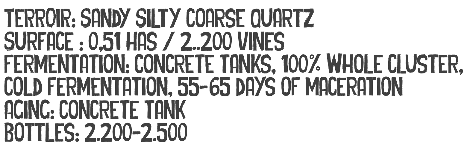 MONK — terroir, surface, fermentation, aging and bottles