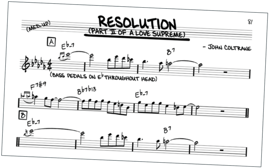 Score: Resolution — John Coltrane